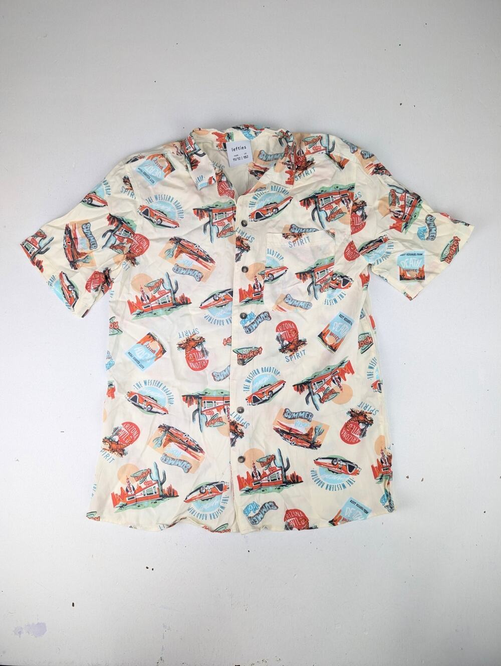 Lefties Boys 11/12 Retro Summer Vibes Button Up Shirt